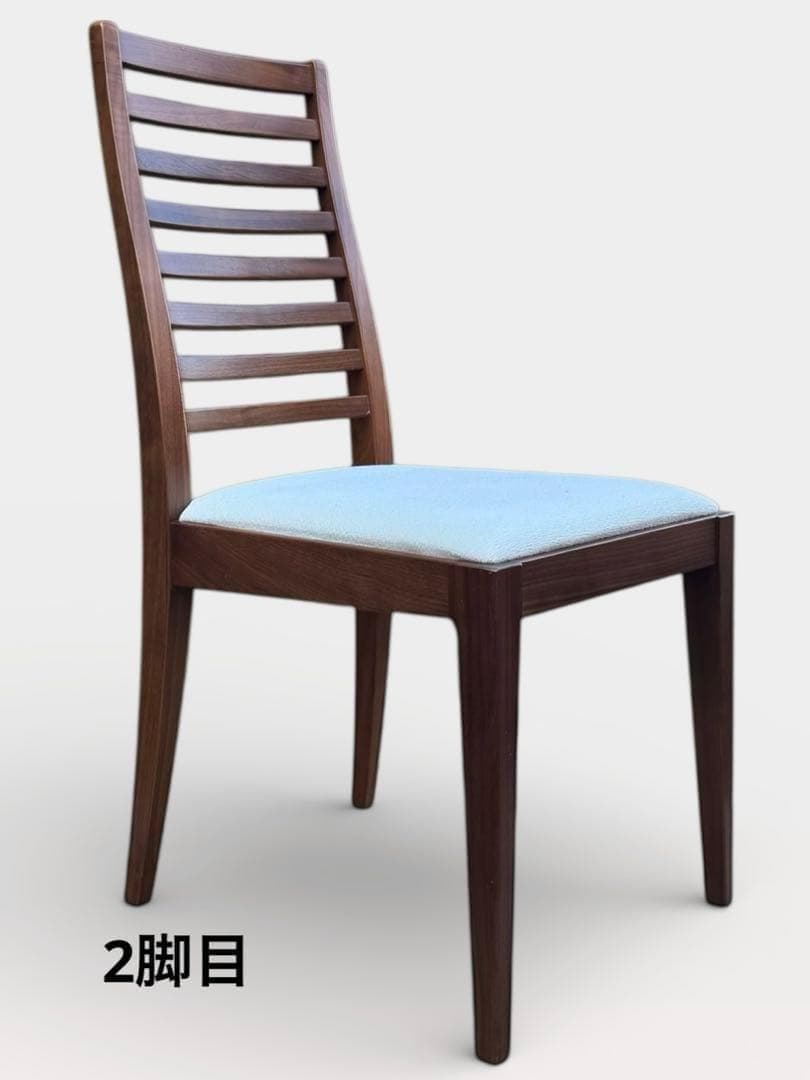②秋田木工 IDC大塚家具 ダイニングチェア ラダーバック 曲げ木 2脚