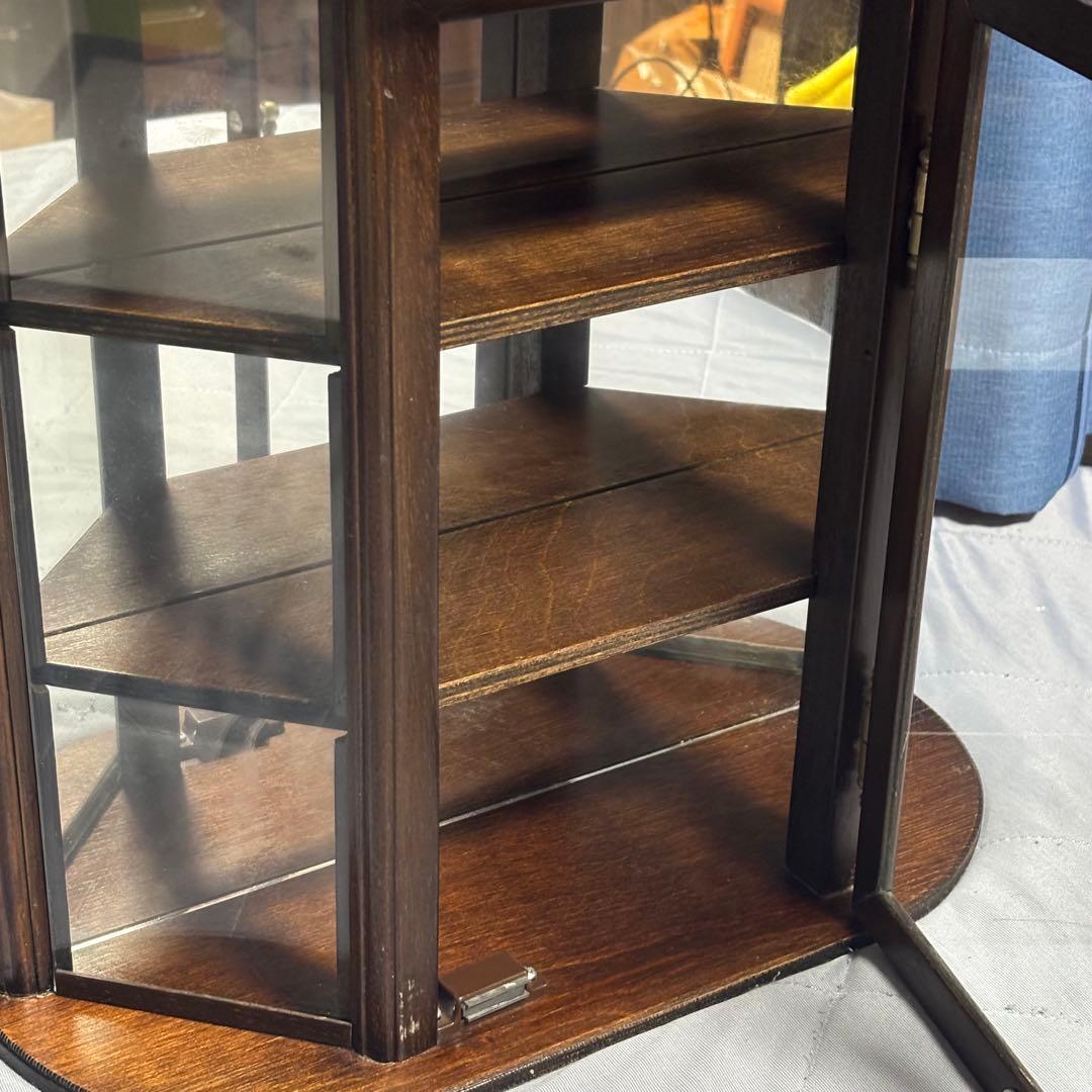 アンティーク　飾り棚　ショーケース(木製/ガラス/鏡)