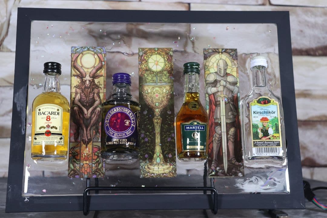 ハンドメイドインテリア レジンアート ミニチュアボトルディスプレイ