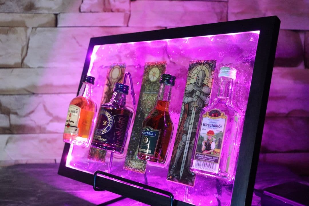 ハンドメイドインテリア レジンアート ミニチュアボトルディスプレイ