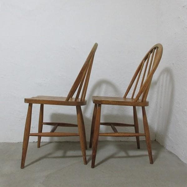イギリス ビンテージ 家具 Ercol フープバック 2脚セット 英国4750eの