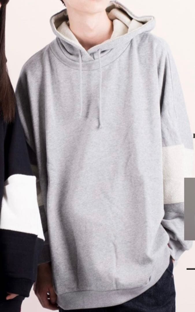 はらぺこ商店 パーカー グレー M Eve フード 新品 ボーダー 未使用