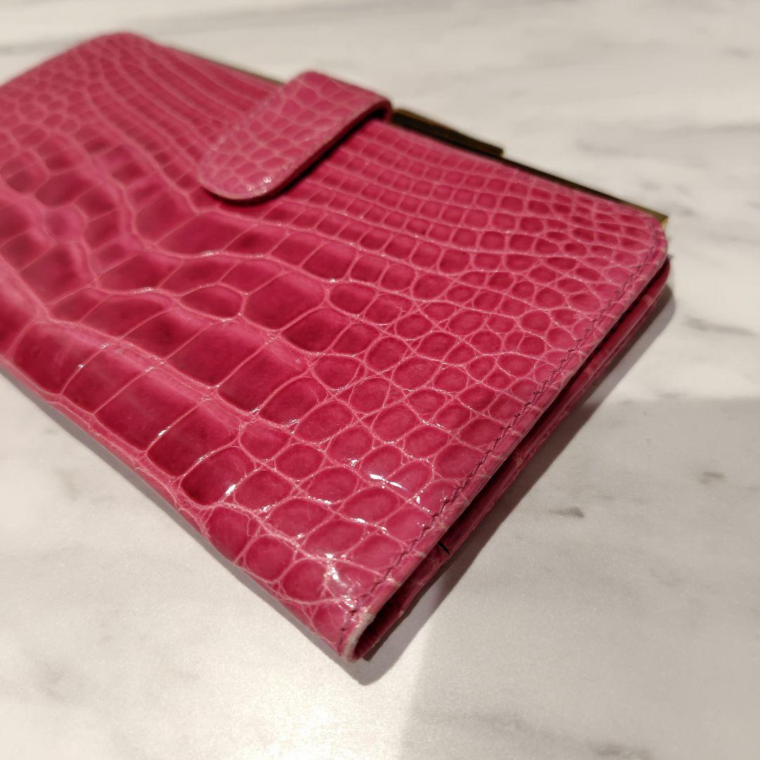 G.PARAPIN　パラピニ　がま口　財布　本クロコ　クロコダイル　パラピーニ