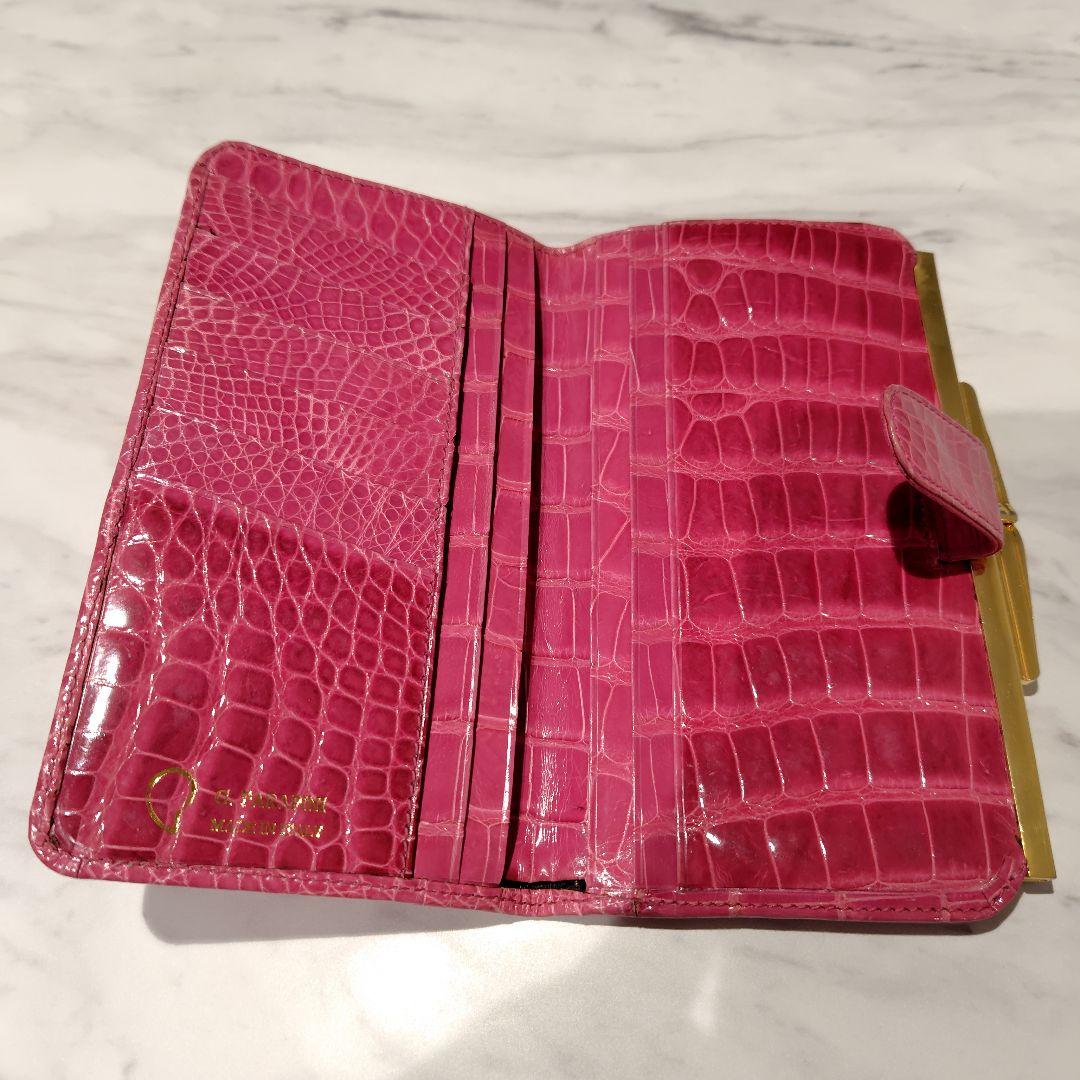 G.PARAPIN　パラピニ　がま口　財布　本クロコ　クロコダイル　パラピーニ