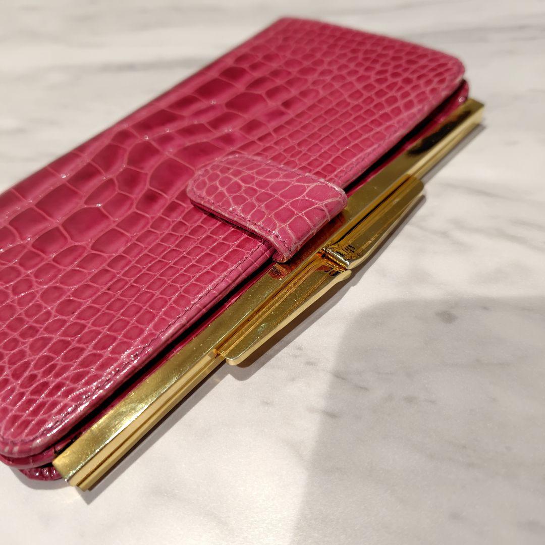 G.PARAPIN　パラピニ　がま口　財布　本クロコ　クロコダイル　パラピーニ