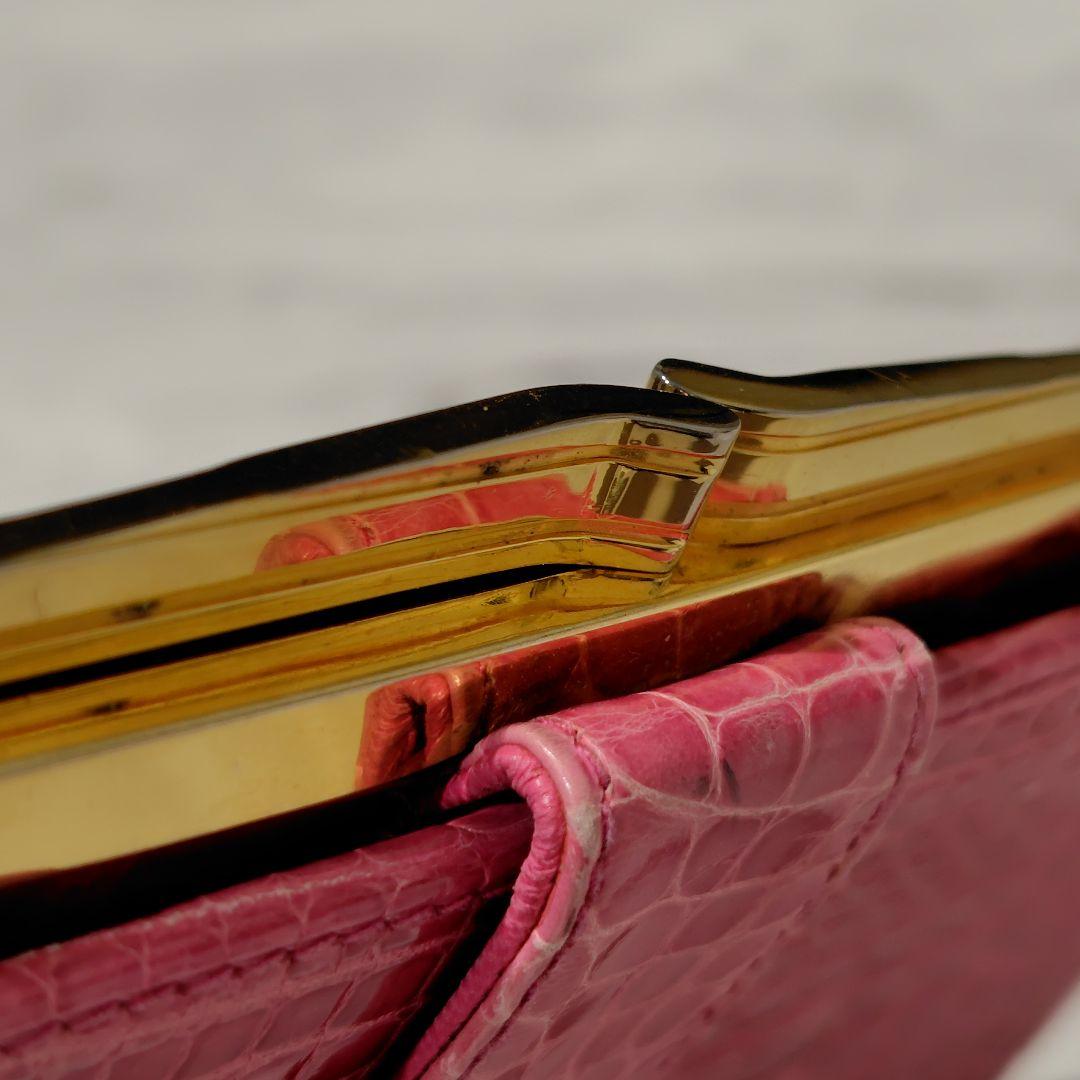 G.PARAPIN　パラピニ　がま口　財布　本クロコ　クロコダイル　パラピーニ