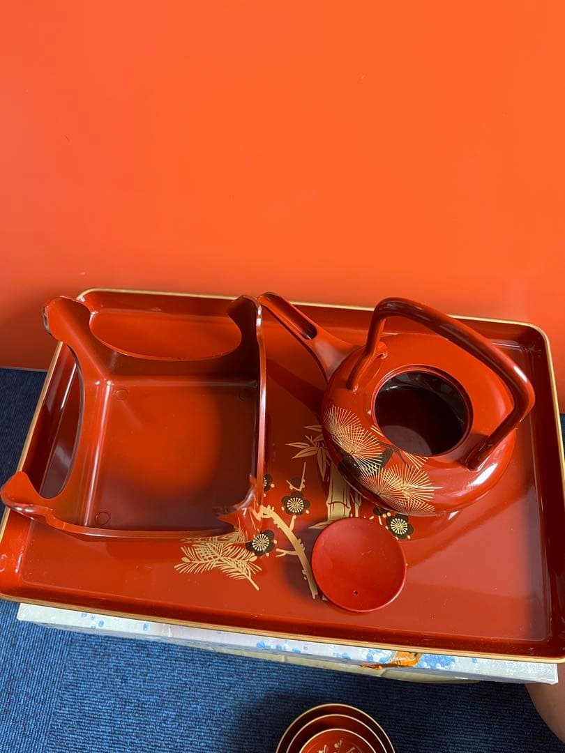 1372 屠蘇器 松くり足 四ッ揃 赤口 松竹梅 未使用 - メルカリ