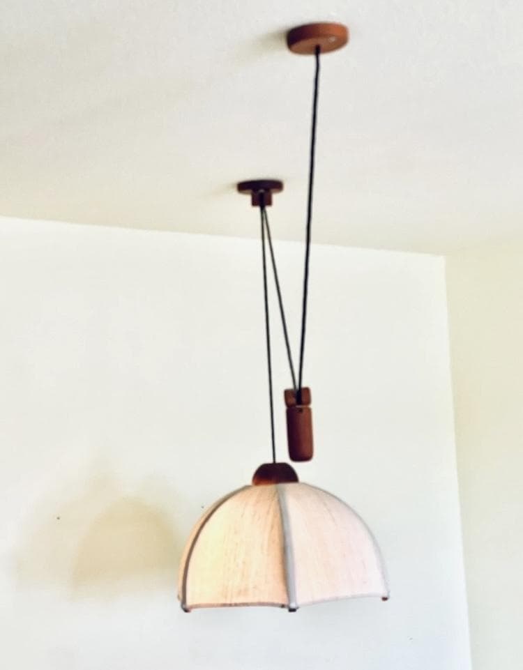 ★超レア2灯 Domus ランプ 70年代 ドムス ドムズ チーク材 ライト