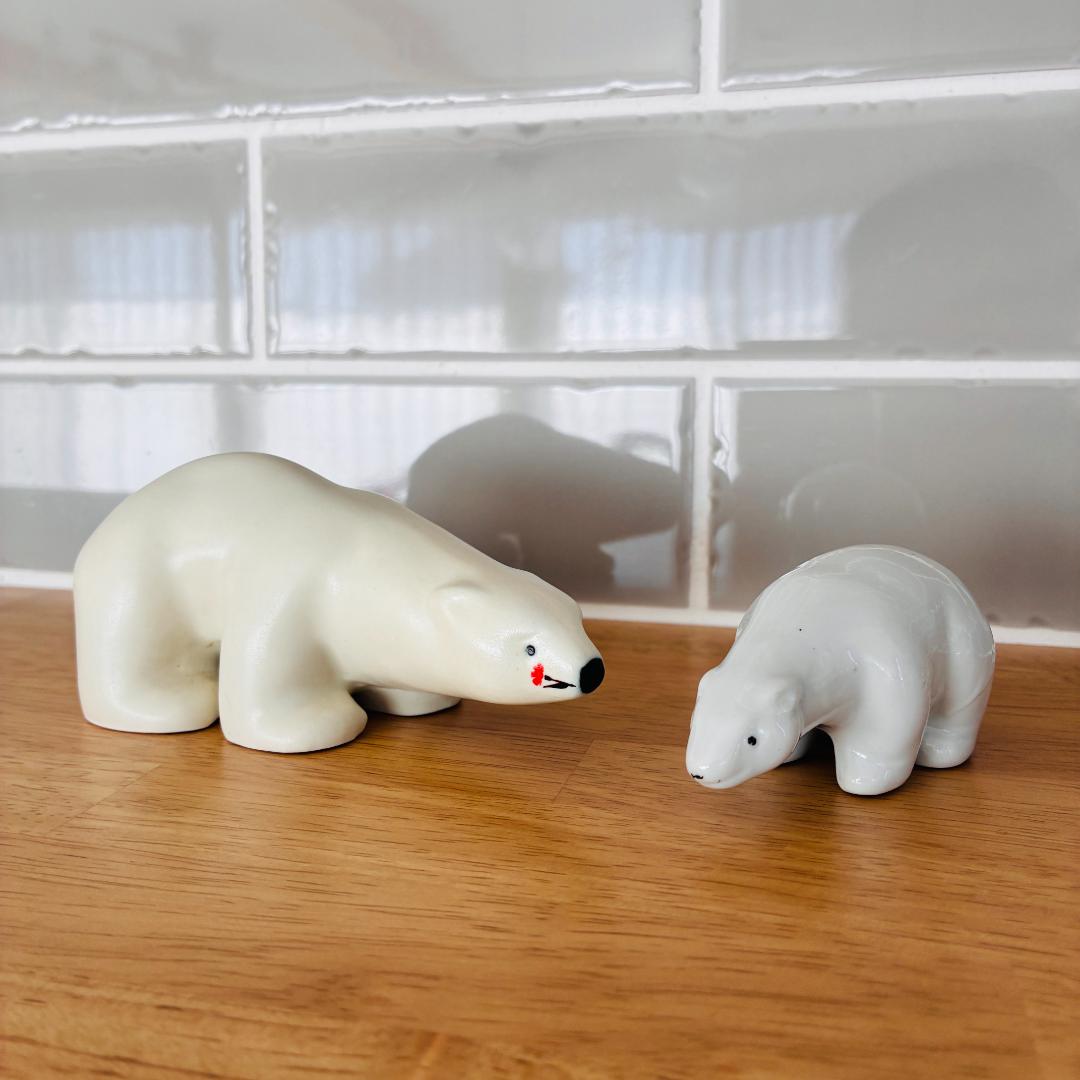 112 ARABIA ポーラーエクスプレス しろくまフィギュア 親子セット