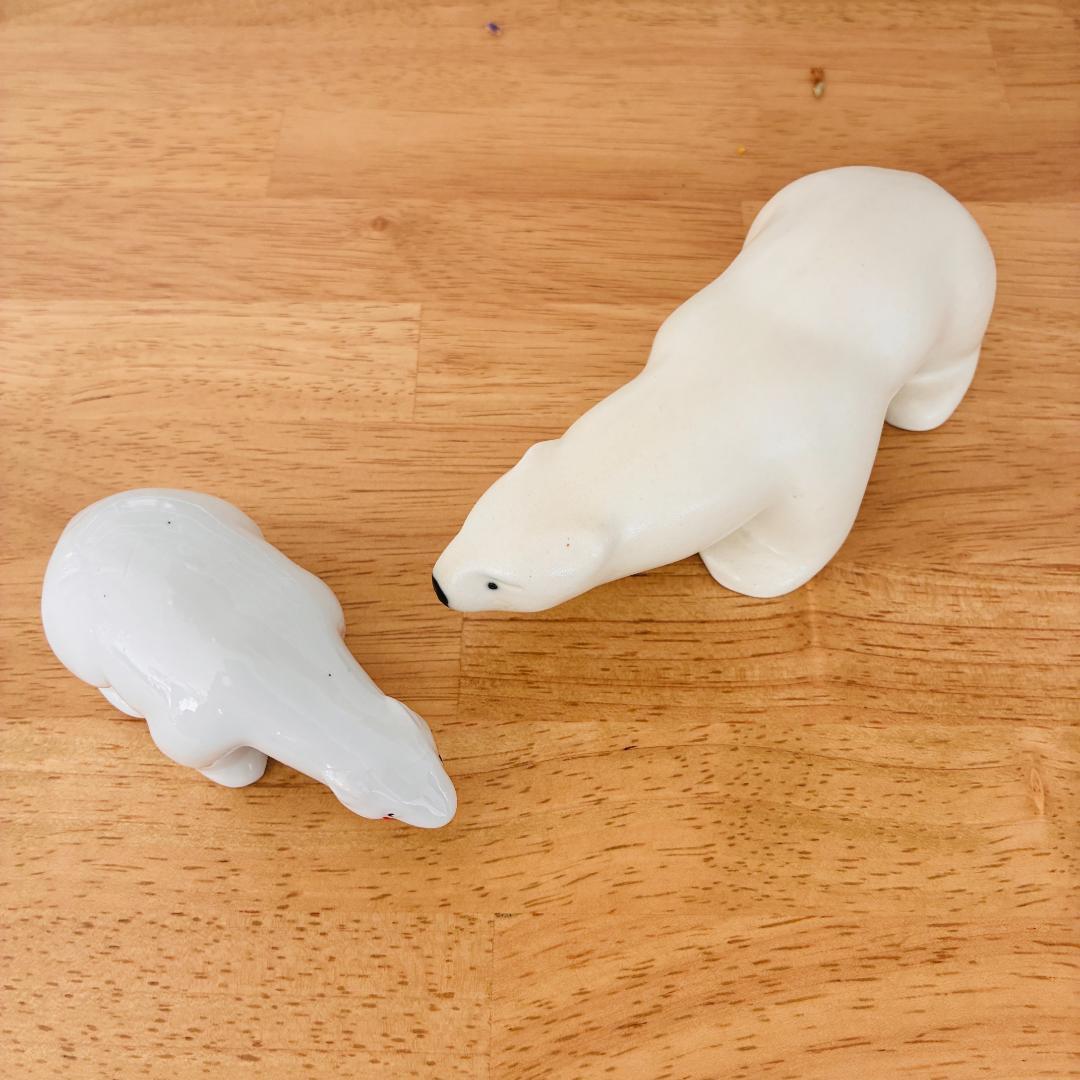 112 ARABIA ポーラーエクスプレス しろくまフィギュア 親子セット