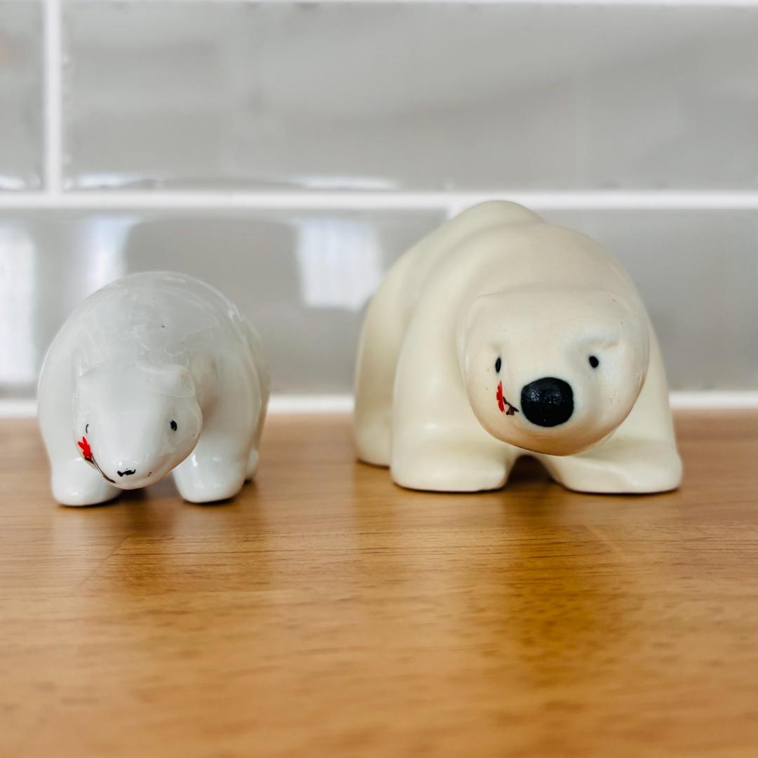 112 ARABIA ポーラーエクスプレス しろくまフィギュア 親子セット