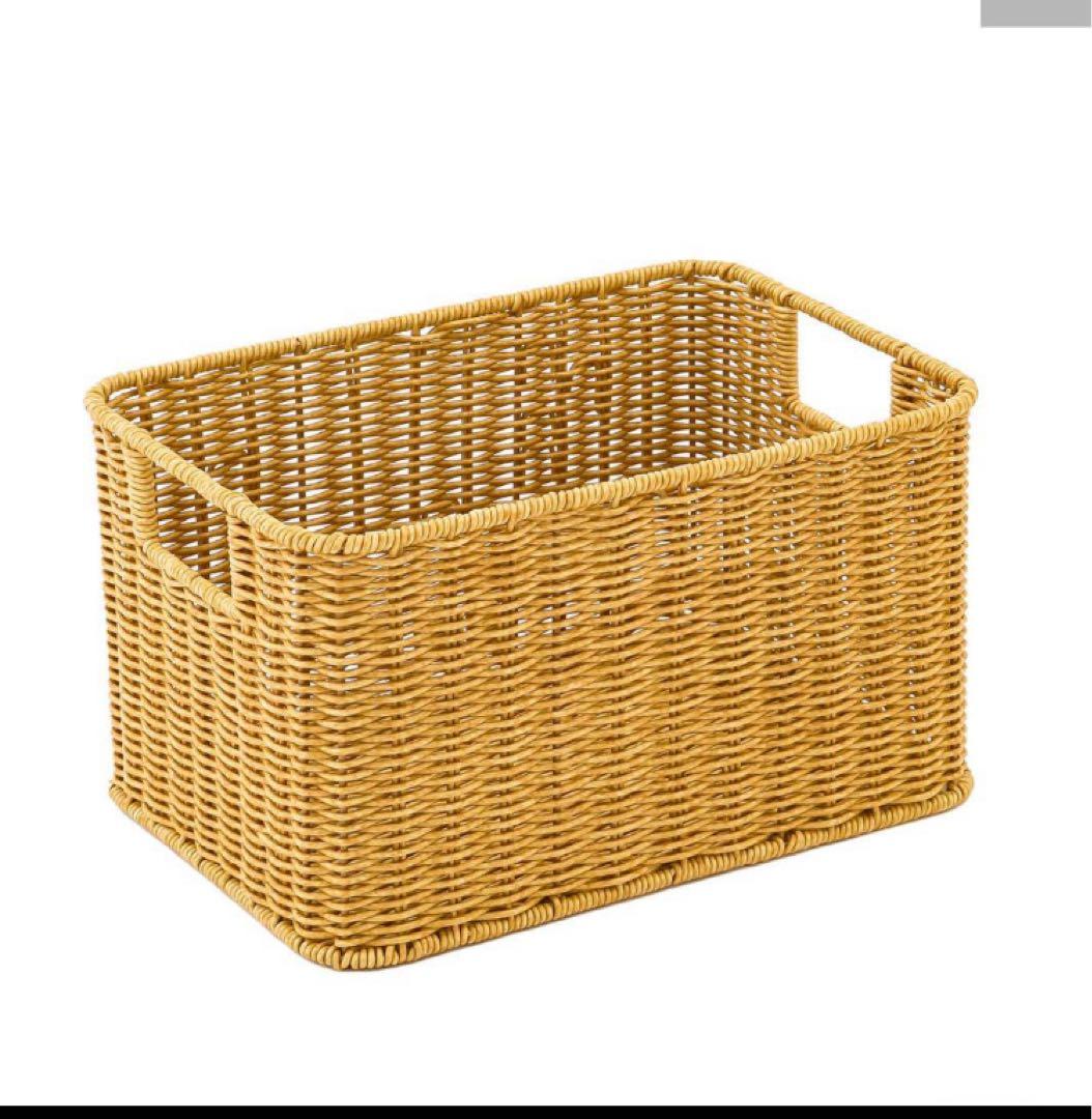 洗える ラタン風収納カゴ