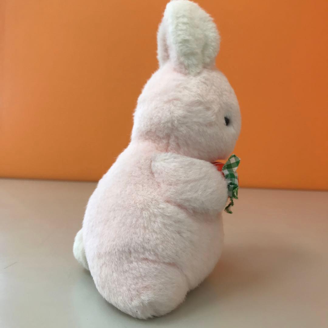 昭和 レトロ セキグチ にんじんうさぎ ぬいぐるみ ピンク 約20