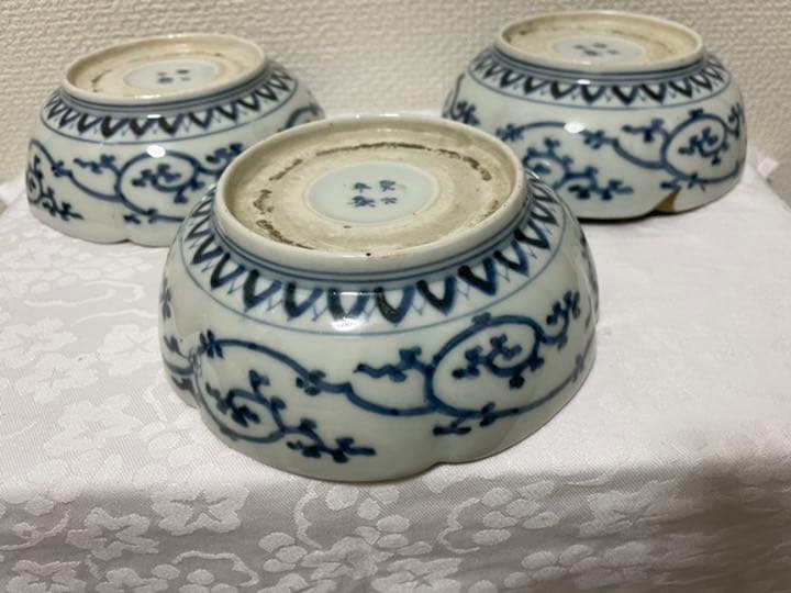 成化年製　松竹梅　蘭　蛸唐草　金彩