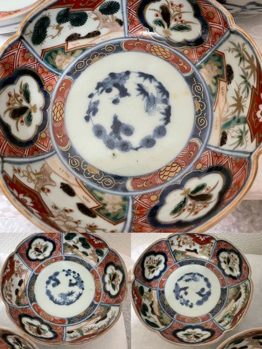 成化年製　松竹梅　蘭　蛸唐草　金彩