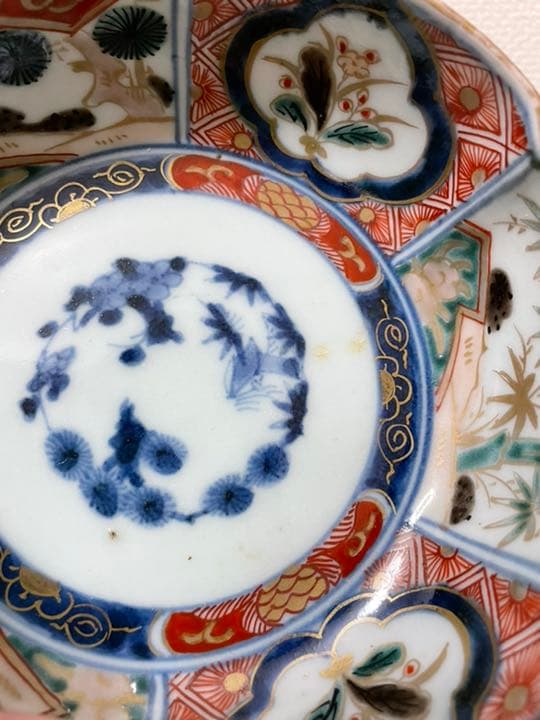 成化年製　松竹梅　蘭　蛸唐草　金彩