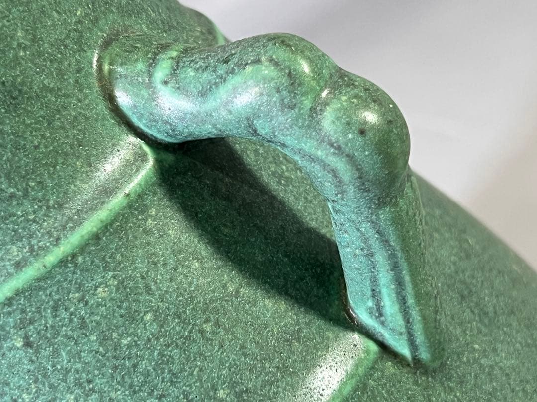 DT694 爐鈞釉 双耳花生 瓶 作家物 美品 - メルカリ