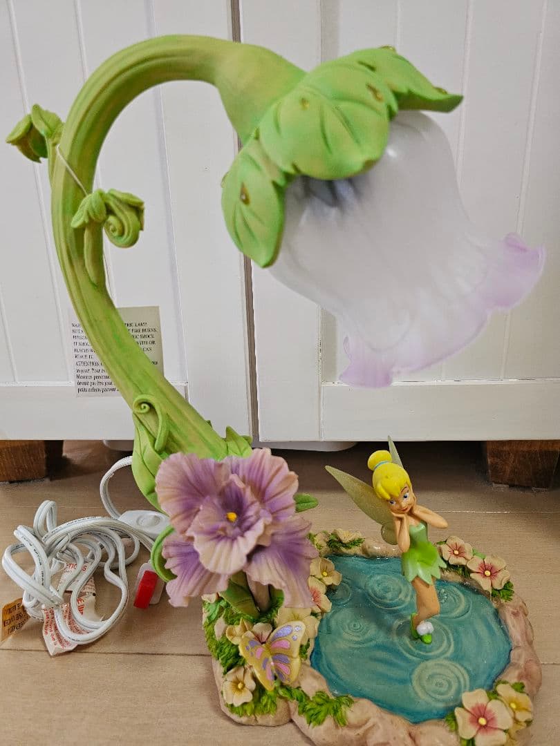 ティンカーベル　ランプ　ライト　ディズニー　置物　フラワー　花　レア　フェアリー