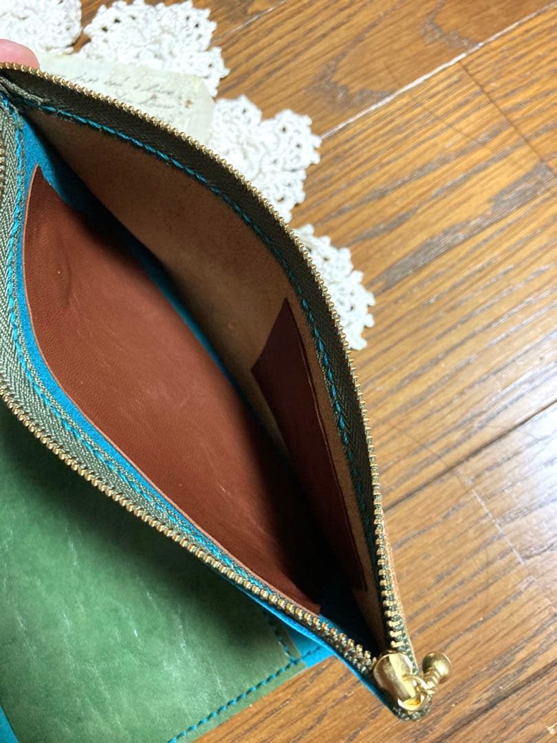 ご確認用　牛ヌメ革 深緑 B6 手帳フルカバー　牛革　本革　手帳カバー