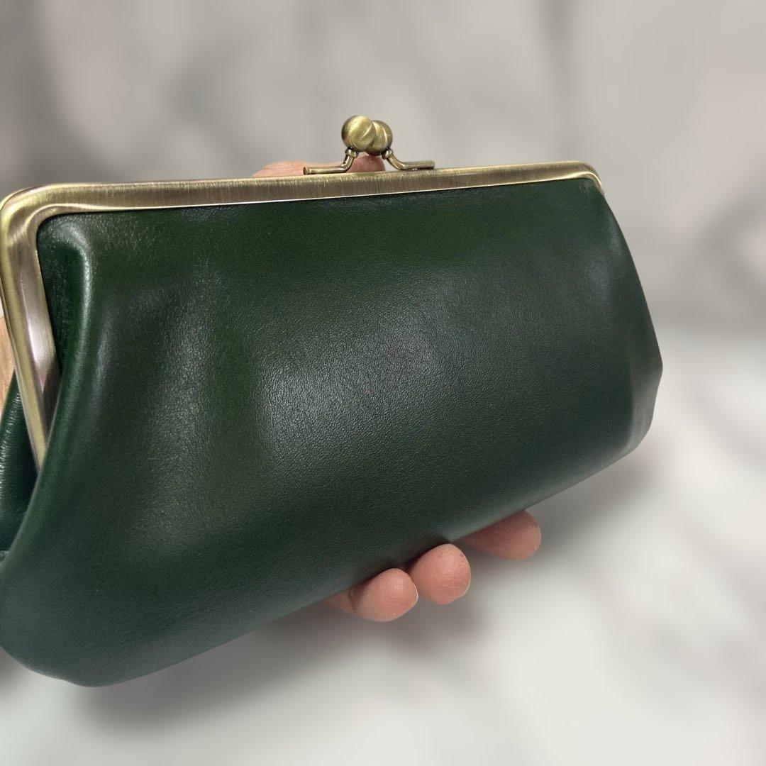 ハンドメイド本革親子がま口長財布