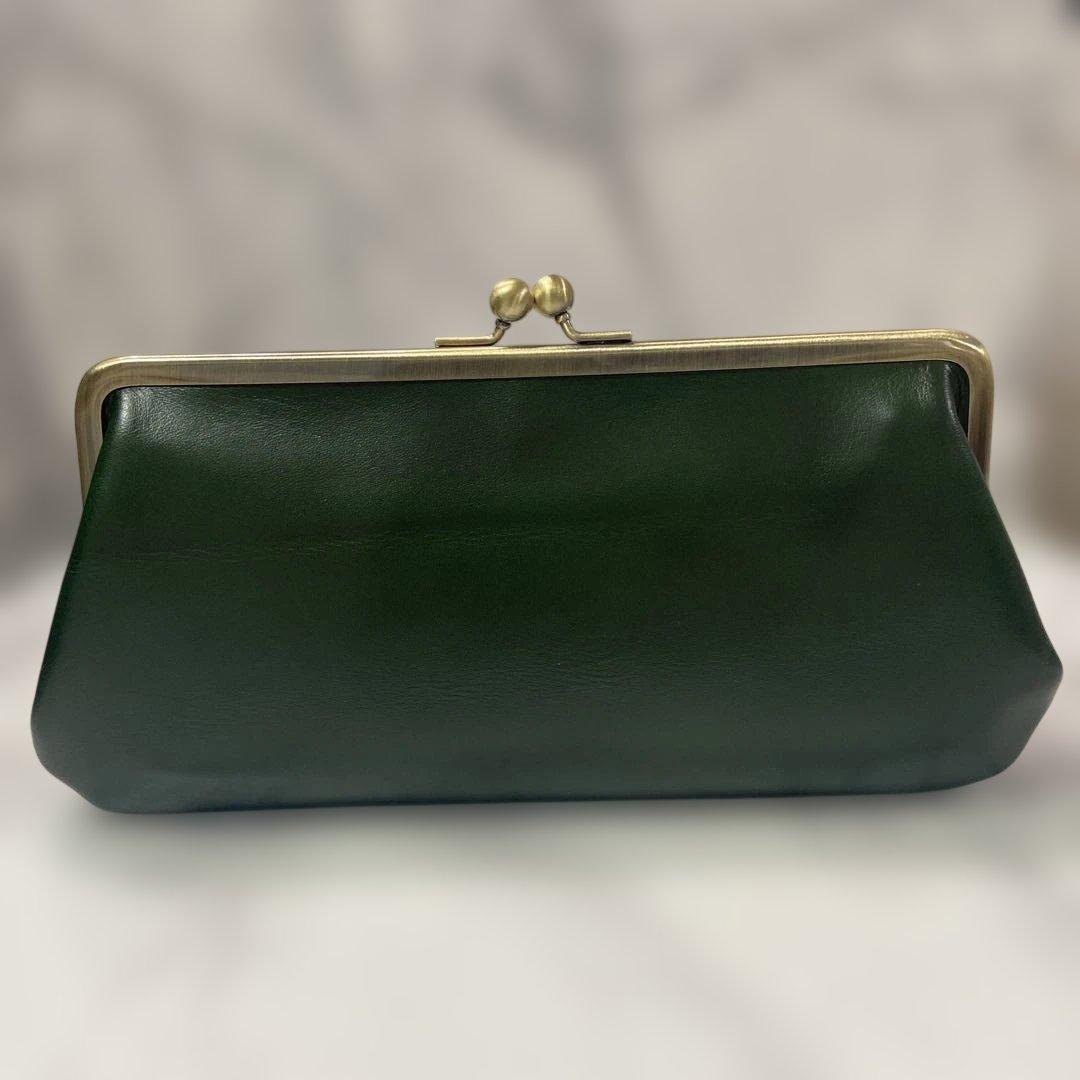 ハンドメイド本革親子がま口長財布