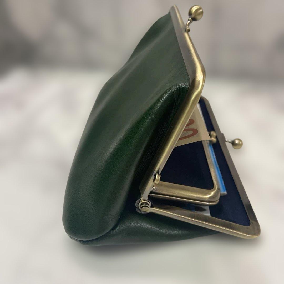 ハンドメイド本革親子がま口長財布