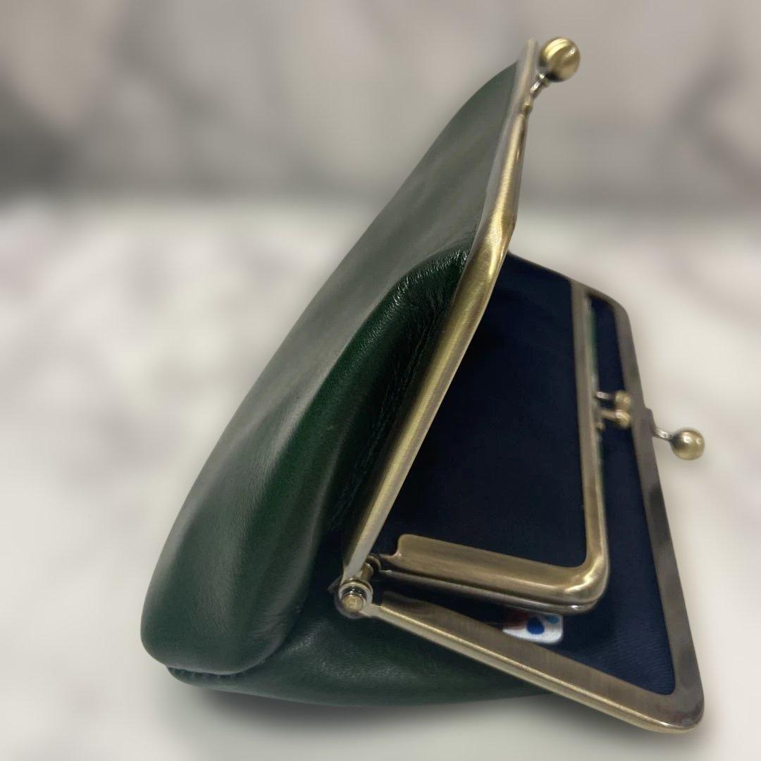 ハンドメイド本革親子がま口長財布