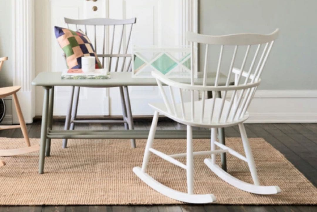 FDBモブラー デンマークデザイン J52G ロッキングチェア ホワイト ①