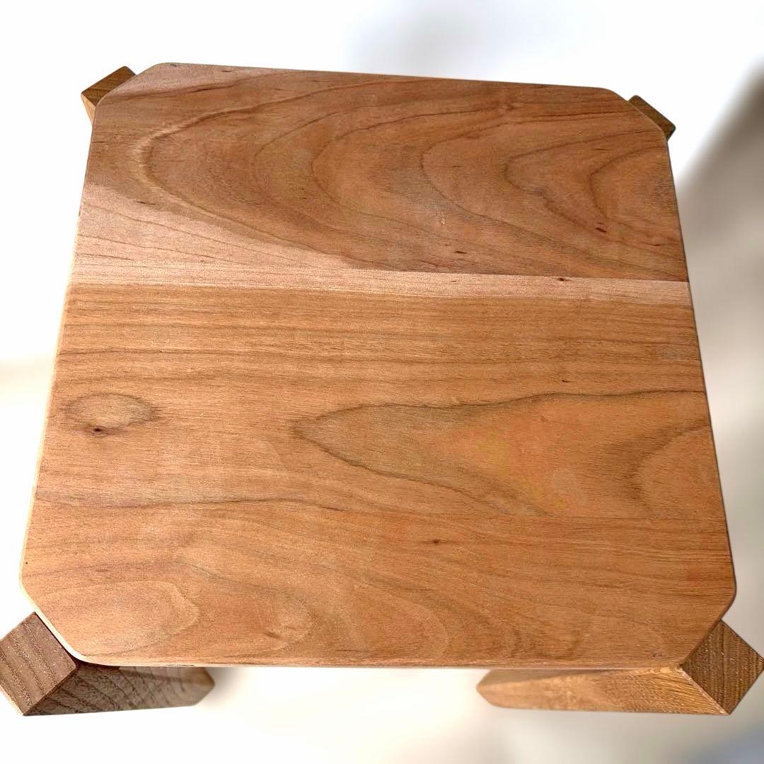 【朝倉家具】スツール 木製 四角 日本製 スタッキング まかないスツール