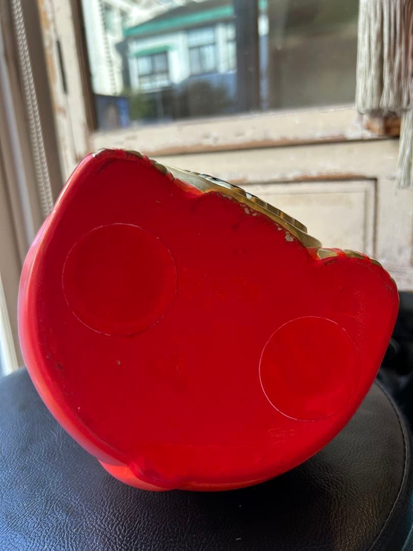 無病息災&良縁を招く⭐︎招き猫⭐︎常滑焼⭐︎赤⭐︎左手あげ⭐︎貯金箱