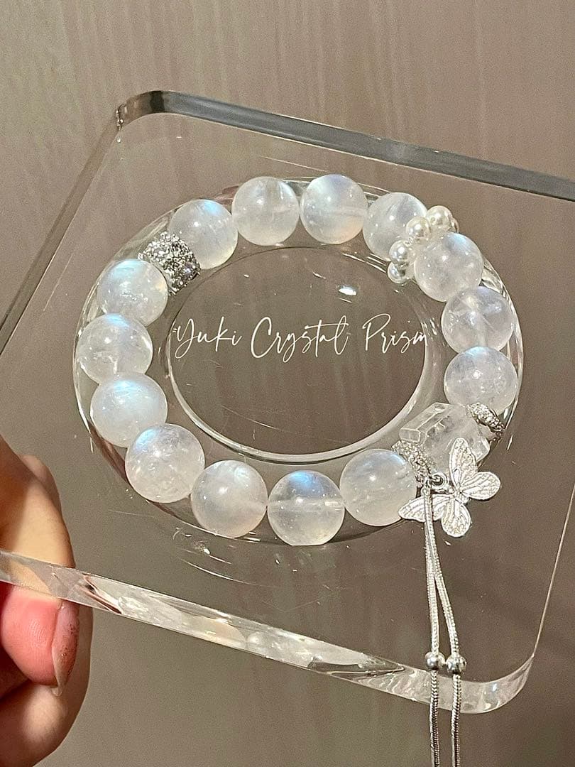 ブルームーンストーン×エンジェルラダー天然石ブレスレットYuki Crystal