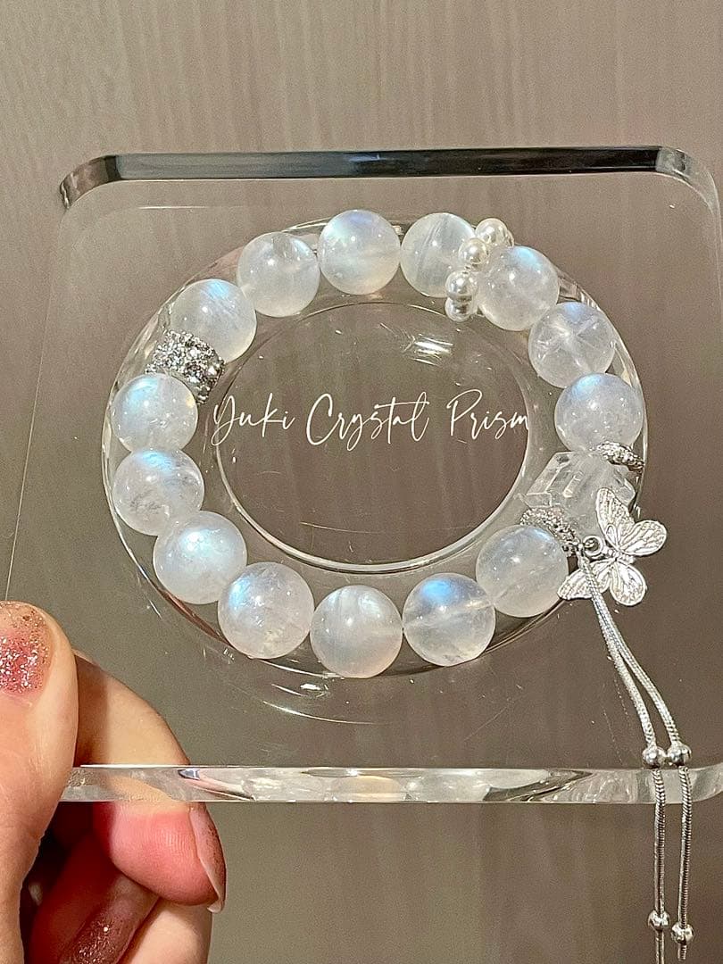 ブルームーンストーン×エンジェルラダー天然石ブレスレットYuki Crystal