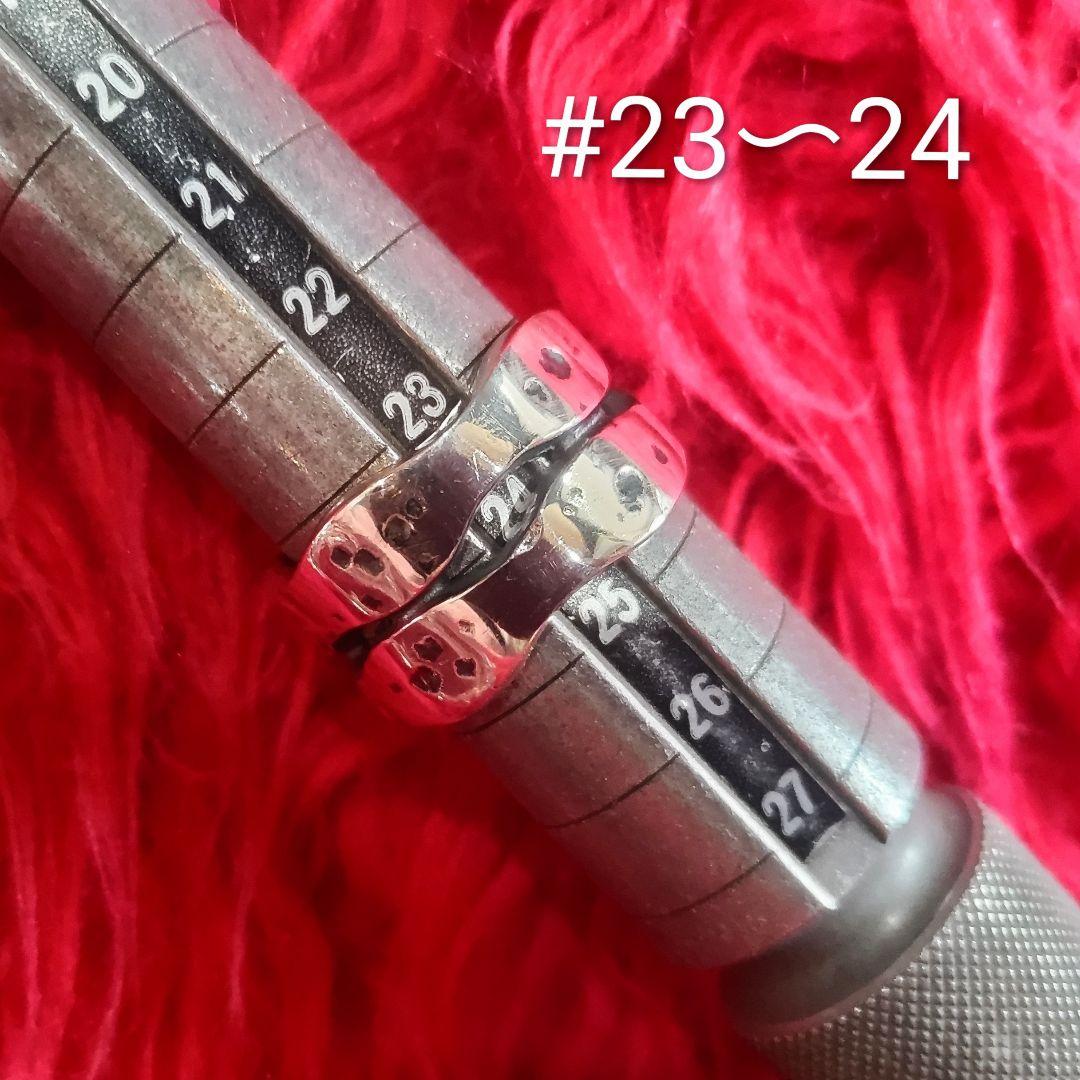 Native ダブルリング #23 純銀 Hand Made