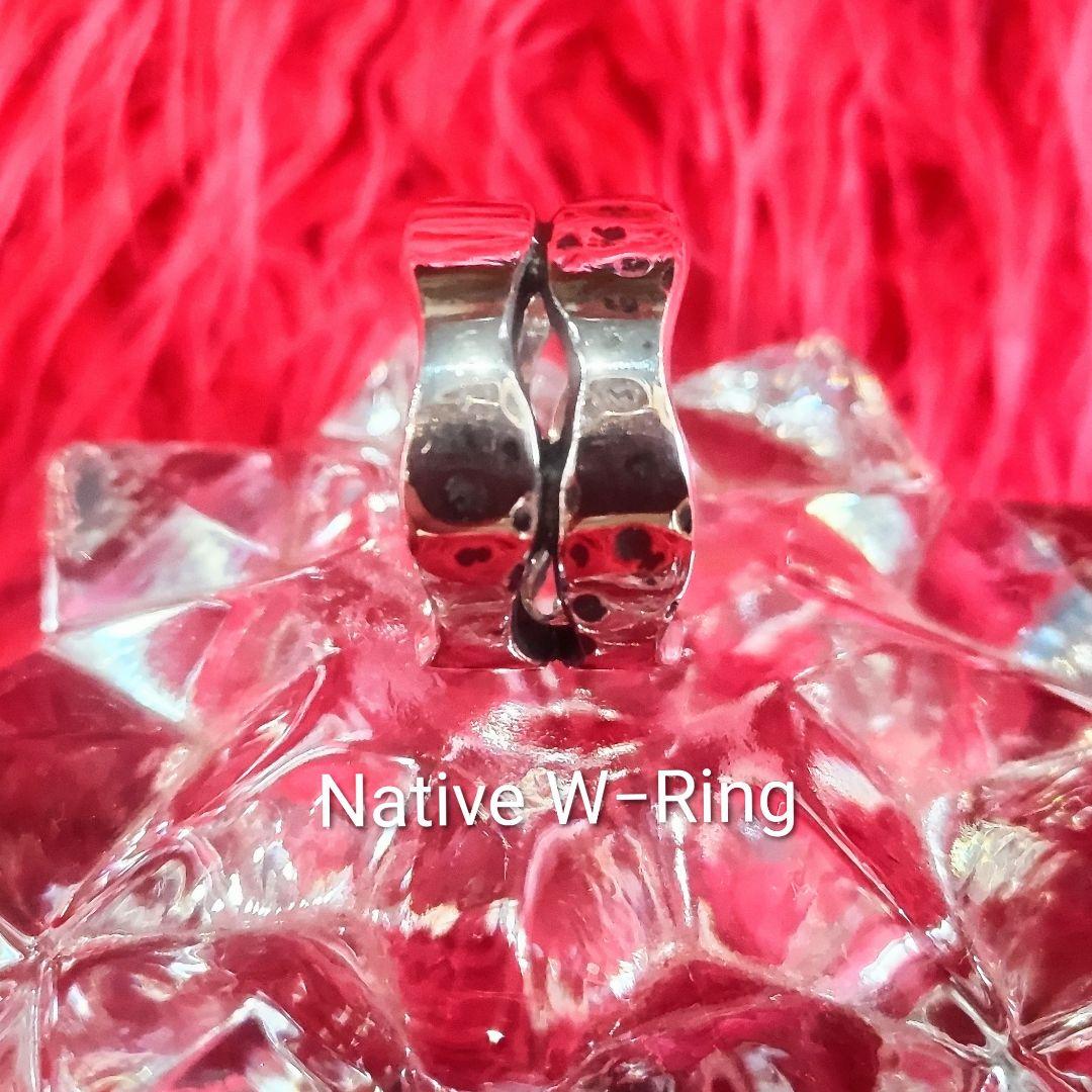 Native ダブルリング #23 純銀 Hand Made