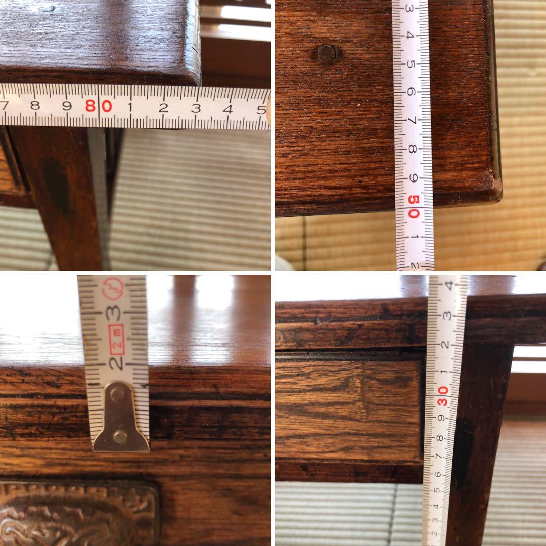 昭和初期【古物　文卓】引き出し机