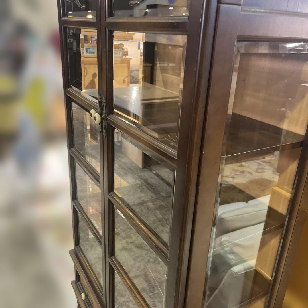 【飛騨産業】キュリオケース◆照明付◇ちょい訳有◆廃盤品◇キツツキ