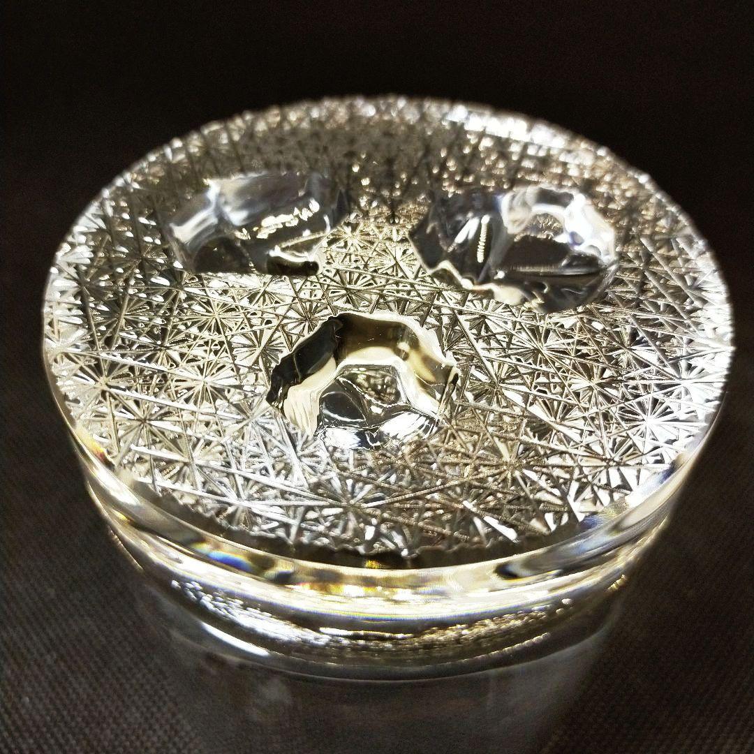 HOYA　最高級　人気デザイン　石庭シリーズ　最高峰　底面　菊繋紋　ロックグラス