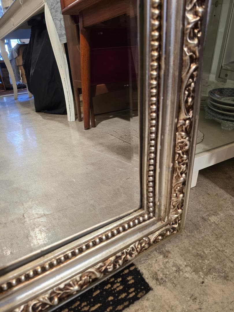 25% イタリア製 大型ミラー アンティーク調 壁掛け ウォールミラー 姿見 B