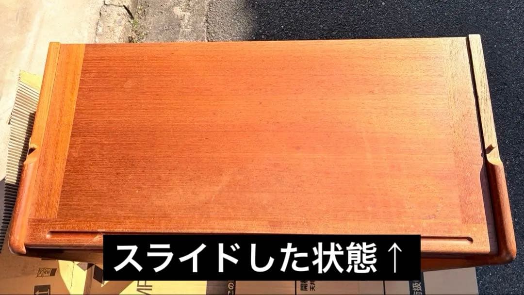 70年代ビンテージ　天然木チーク材 ライティングビューロー勉強机デスク