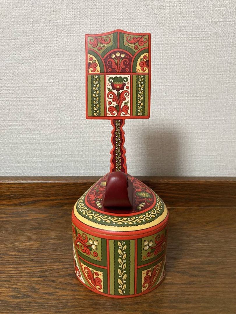 ロシア雑貨☆糸紡ぎの木製Box馬 小物入れ オリガ作マトリョーシカ