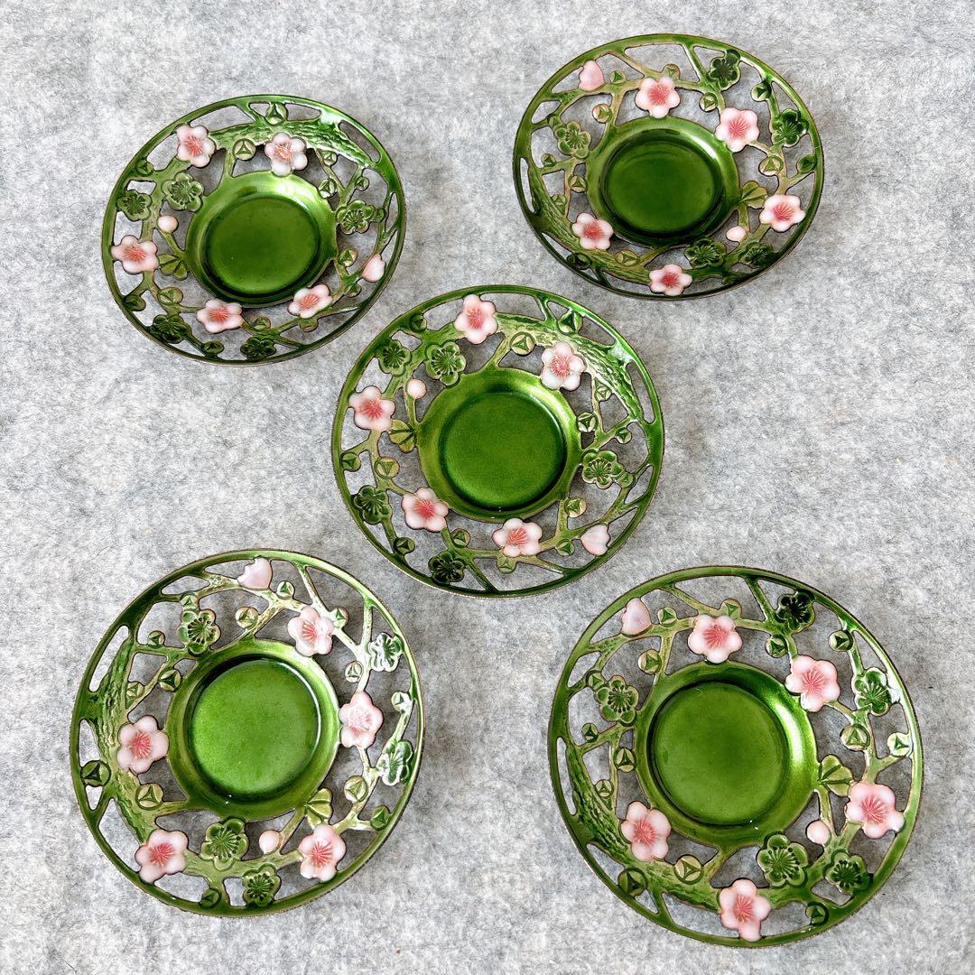 Linden/七宝焼/茶托/茶たく/純銅製/工芸品/5客セット - メルカリ