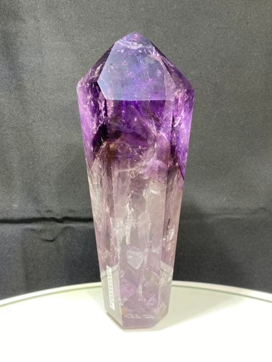 高品質 ブラジルバイーア州産 バイカラーアメジスト 天然石 原石 642g