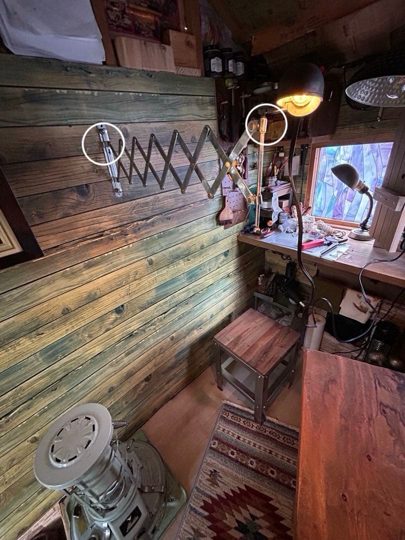 アンティーク シザーランプ インダストリアル