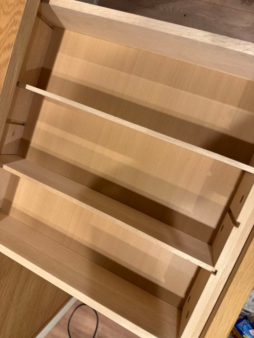 無印　木製カップボード・オーク材 奥行44x高さ175.5cm 幅8 8x