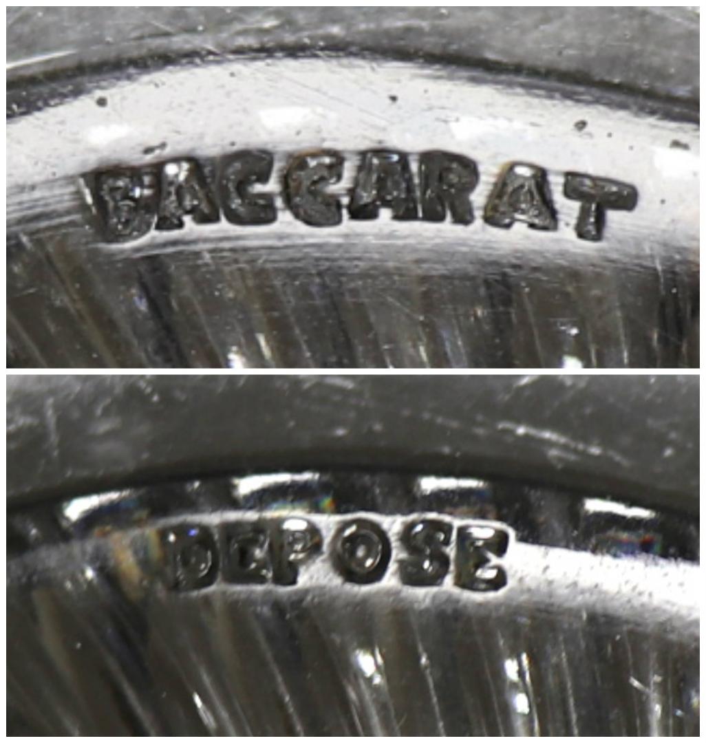 オールド・バカラ 超特大サイズ 7.6kg 41cmバンブー 銀 特大 ガラス鉢