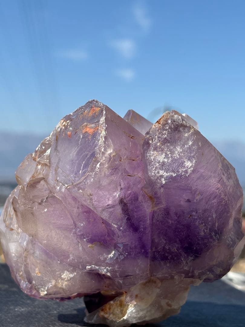 ❤️厳選　希少　約1.4kg 逸品　城　紫鰐水晶　骸骨水晶 エレスチャルクォーツ