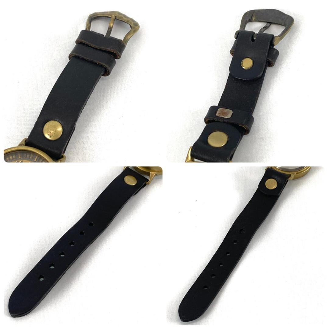 ハンドメイド アンティーク調 クオーツウォッチ スモールセコンド 腕時計