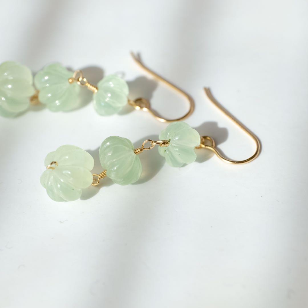 14kgfプレナイトパンプキンカービングピアス/イヤリング