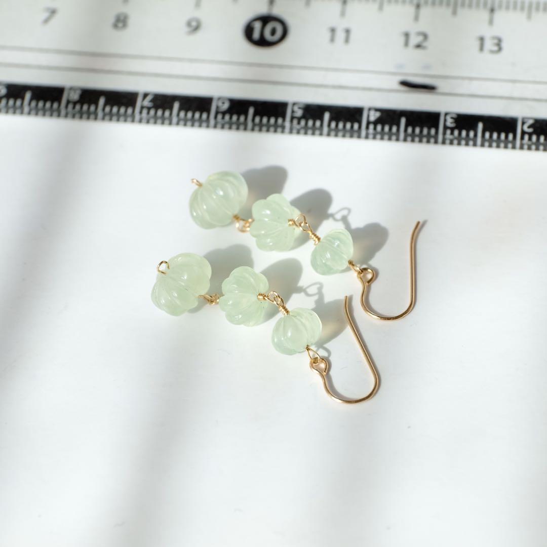 14kgfプレナイトパンプキンカービングピアス/イヤリング