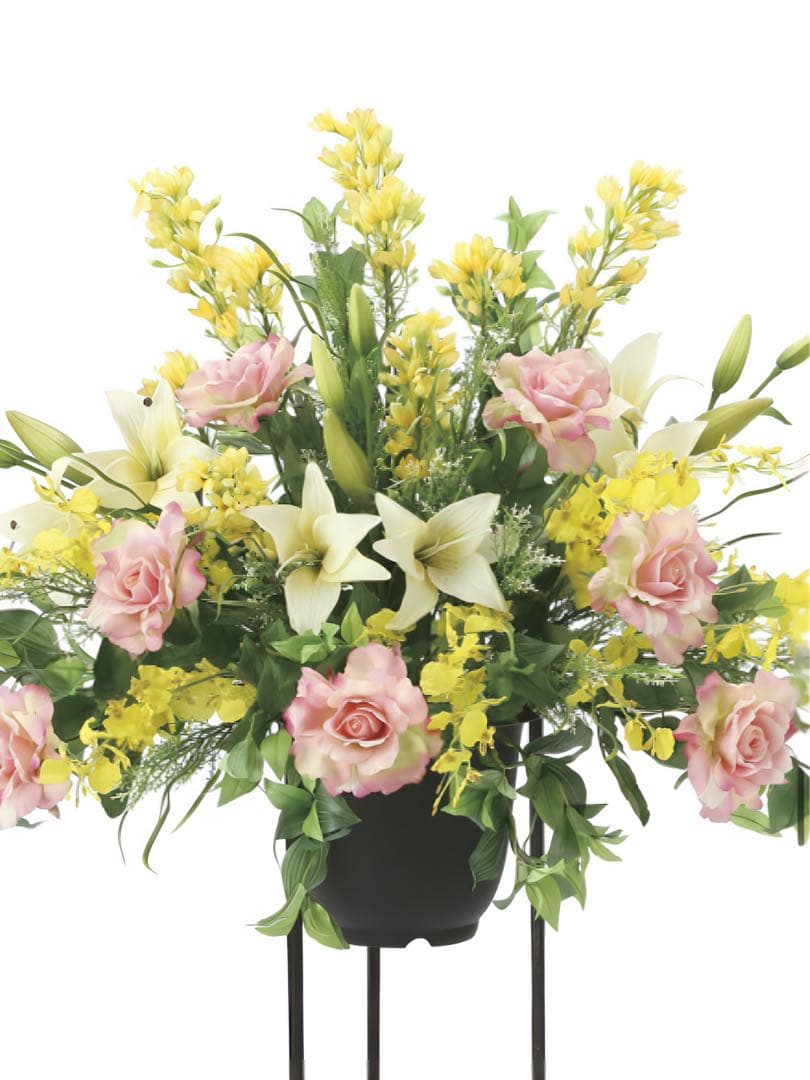 光触媒　人工観葉植物　フェイクグリーン　フレッシュローズスタンド1.2m